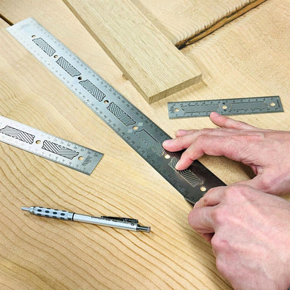 JessEm 07417 Stainless Steel 600mm Precision Ruler with Patented Flex Grip and Fade Resistant Markings