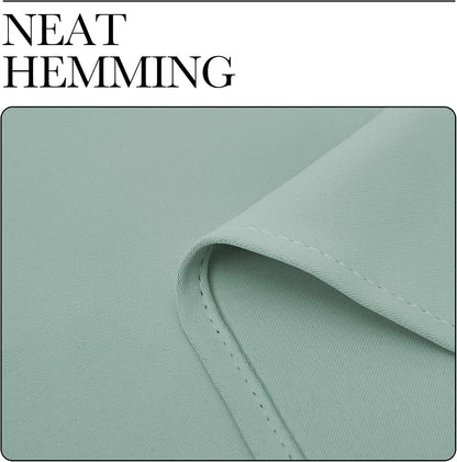 NICETOWN Small Window Curtains - Thermal Insulated Grommet Drapes in Seafoam Green | Set of 2 (W42" x L63")