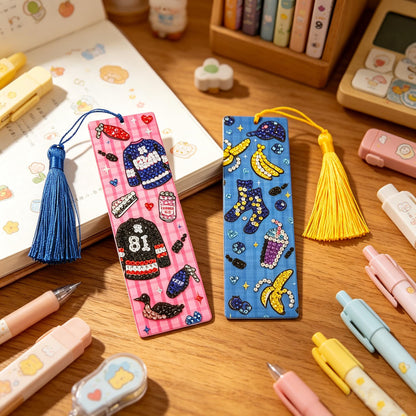 2 pcs Rivalry Inspired Diamond Painting Bookmarks, Heated Hockey Romance Themed Acrylic DIY Diamond Art Kits for Adults