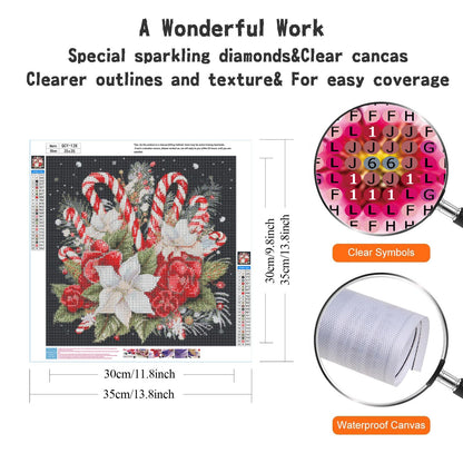 GUMITOON 4 Pack Christmas Diamond Art Kits for Adults-Full Drill Diamond Dots Paintings for Beginners, Round 5D Paint with Diamonds Pictures Gem Art Painting Kits DIY Crafts Kits 14"x14" QCY-126