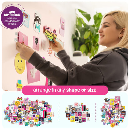 Pretty Me Wall Collage Kit for Teen & Tween Girls - Arts Craft Easter Gift Ideas for Age 11, 12,13, 14, 15, 16 Year Old Girl - Birthday Gifts for Teenage Bedroom Decor - Teens Creative Crafts Kits