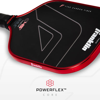 Franklin Sports PRO Pickleball Paddles – C45 Carbon Fiber Series - Official USAP + UPA Approved – Pro Player Design, TEMPO 14MM RED