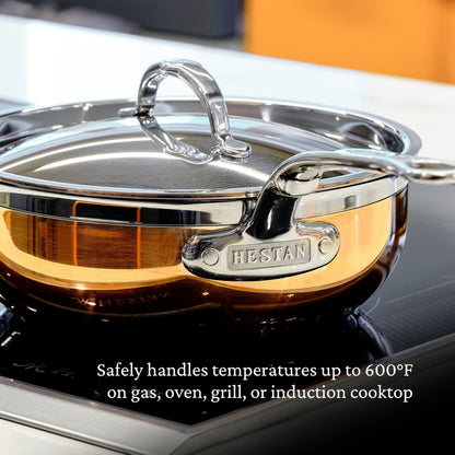Hestan - CopperBond Collection - 100% Pure Copper Essential Pan, Induction Cooktop Compatible, 3.5 Quart