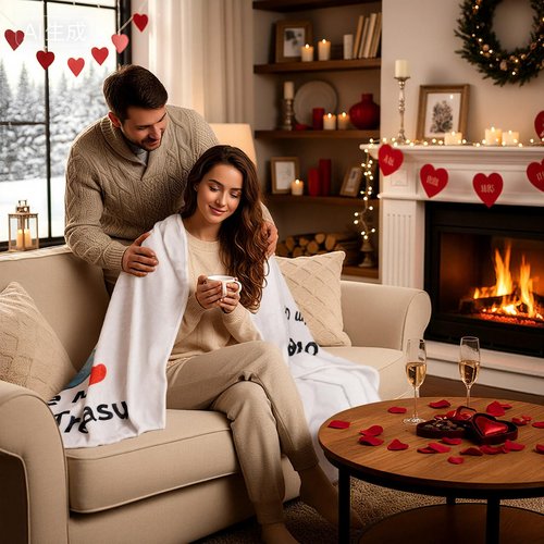 Hahafelt Valentine's Day Gifts for Him/her, Shark Blanket Valentines Gift for Boyfriend/Girlfriend 60"x50", Husband Wife Birthday Blanket, Wedding for Men/Women, I Love You Gift