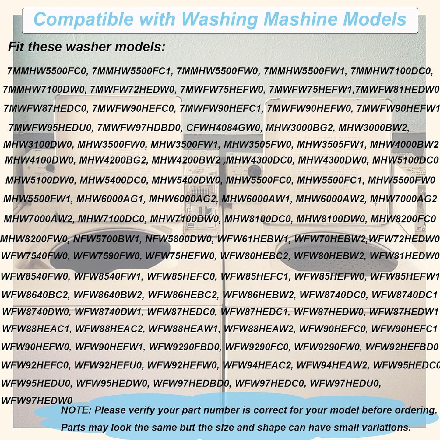 W10425238, WPW10605427 Washer Drain Pump Compatible with Whirlpool, Maytag, Amana Washing Machine, OEM Pump W10605427