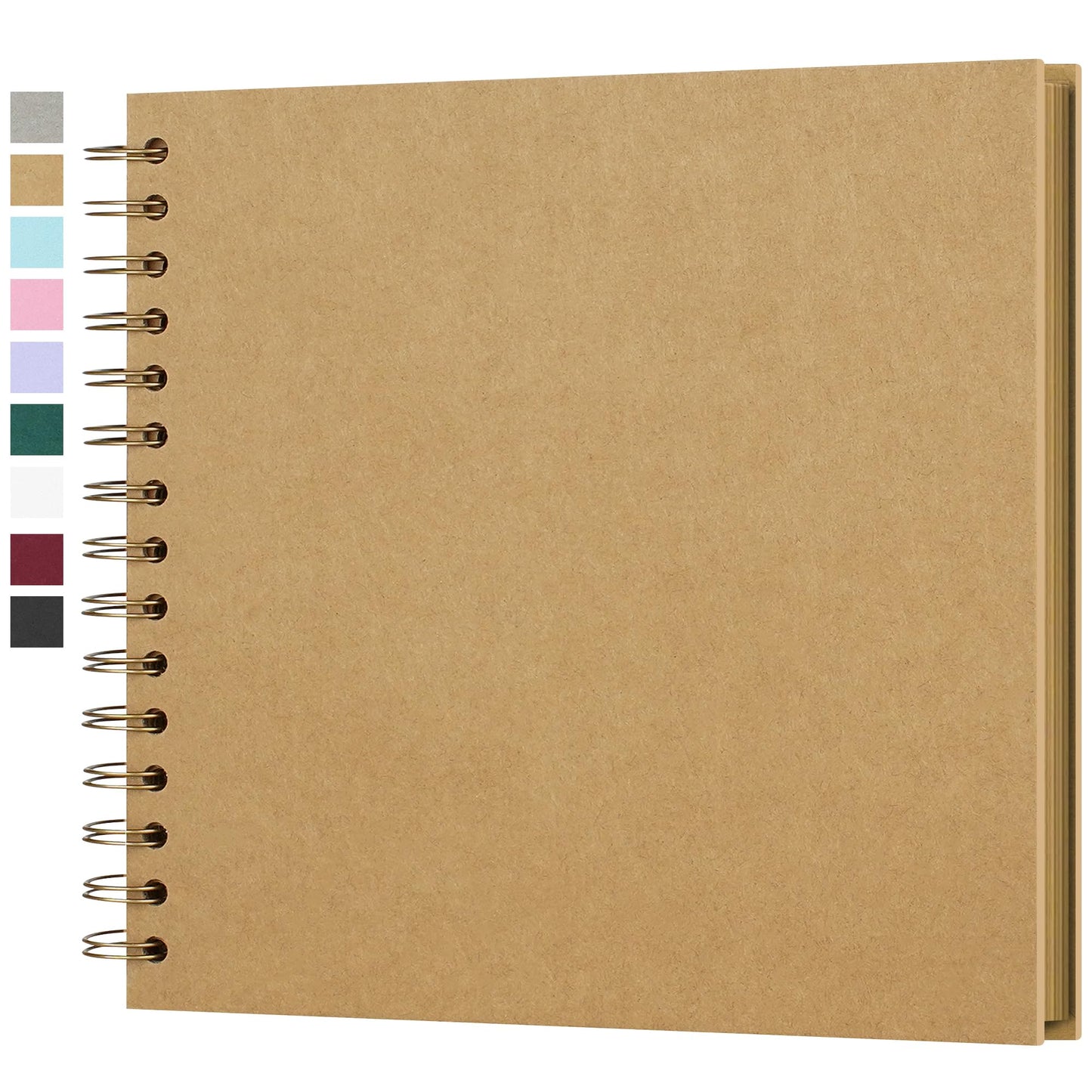 Yopih 8x8 Inch DIY Scrapbook Photo Album, Hardcover Kraft Paper Acid-Free, 20 Sheets (40 Pages), Lay Flat & Cover Customizable Memory Book for Weddings Anniversaries Guest Book Baby Family Travel
