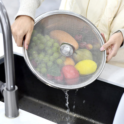 3 PCS Splatter Screen for Cooking, 25/29/ 33 cm Stainless Steel Grease Splatter Guard, Ultra Fine Mesh
