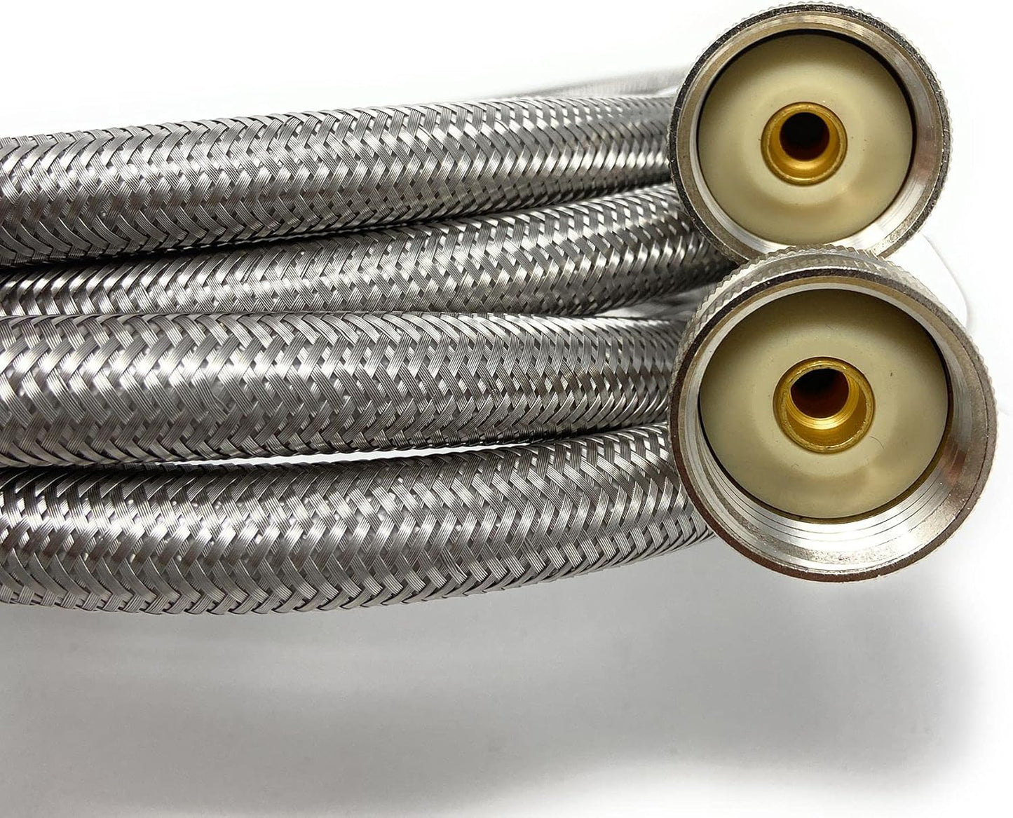 Premium Stainless Steel 6ft Washing Machine Hoses Burst Proof Leak Proof 2 Pack for Hot Cold Water