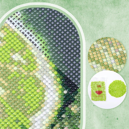 Cute Axolotl Yin and Yang Flowers Diamond Painting Kits for Adults 5D Diamond Art Kit DIY Round Full Drill Art Craft for Home Wall Decor 12x16 inch
