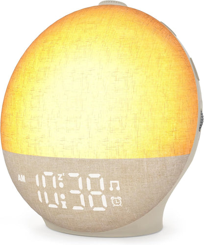 Sunset 30 12 Dimmable Sunrise Alarm Clock White Noise Machine, Simulation, Soothing Sounds, Color Night Light, Sunlight