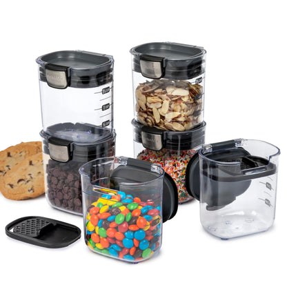 Progressive PKS-401 1.5 Cup Mini Prokeeper+ Airtight Silicone Seal Storage Container Great For Spices & Baking Acessories (6- Piece)