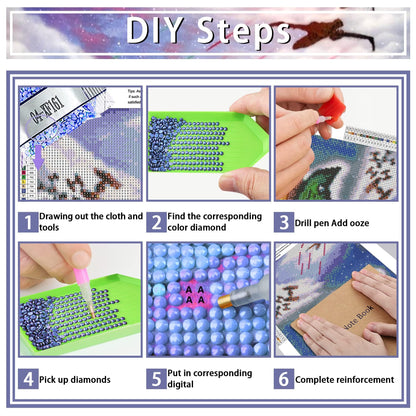eimivrc 4 Pcs Diamond Painting Kits for Adults-Diamond Art Kits for Adults,DIY Painting for Adult Full Drill Diamond Painting Kits for Home Wall Decor(10x13.8 inch)