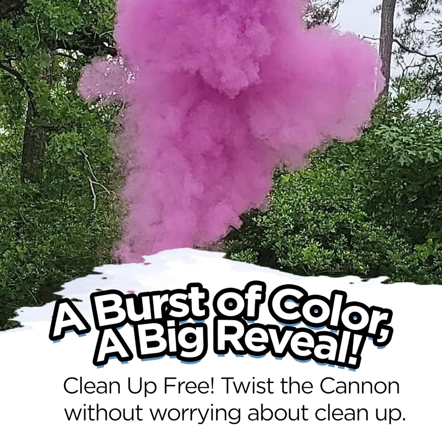 12 Inch 2 Pack Gender Reveal Surprise - Purple Gender Reveal Powder Cannon - Easy to Use Purple Powder Cannon for Baby