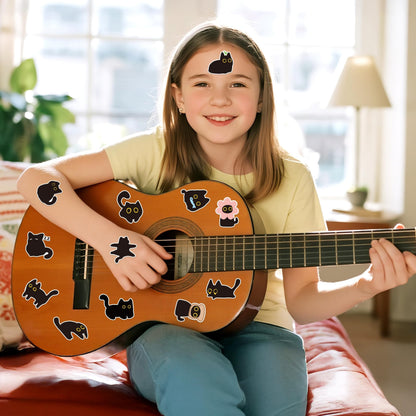 DSjuedui Black Cat 4 Roll Stickers - 2000Pcs Funny Cute Cartoon Meme Decorative Decals for Girls Boys Water Bottles Guitar Skateboard Laptop Kids Rewards Home Decor Birthday Gifts Party Favor Supplies