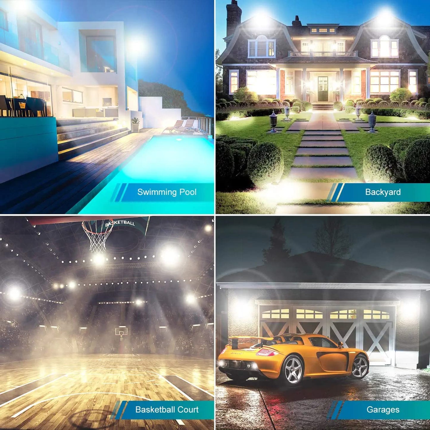 XYCN 800W 2pack LED Flood Lights,3700 watt Equivalent 89500LM Super Bright Outdoor LED Arena Lights 100-277V IP65 Waterproof 5000K Daylight Commercial Lighting for Stadium,Backyard, Parking lot etc
