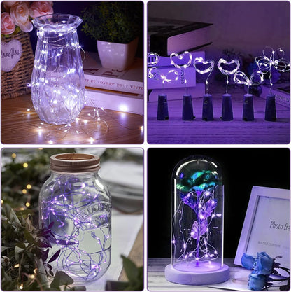 12 Pack Lights7FT 20LED Bexdir Fairy Lights Battery Operated String Waterproof Silver Wire Christmas Lights