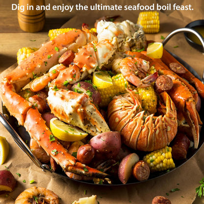 16" Pack 100, Country Seafood Boil & Steamer Bags - of Seafood Boiling Bags for Crab, Crawfish, Shellfish - Low Boil
