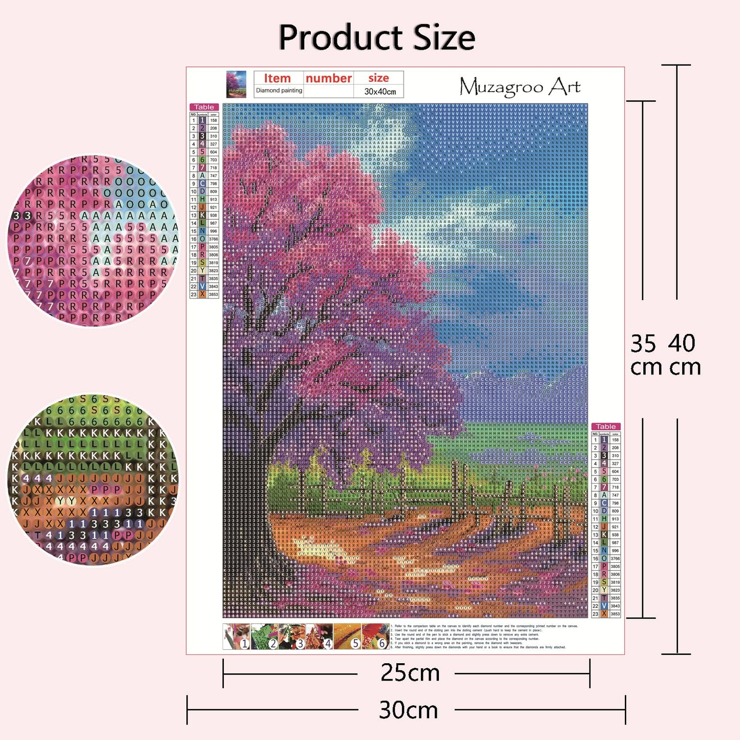 Muzagroo Art 4 Pack 5D Diamond Painting Kits for Adults DIY Diamond Art Kits 4 Seasons Trees Wall Art for Living Room Adults Crafts Diamond Dot Gem Art Kits for Beginners