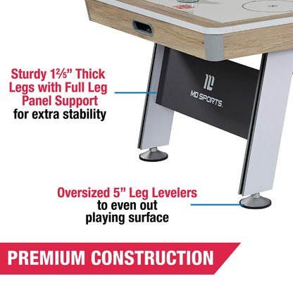 MD Sports 7' Hinsdale Air Powered Hockey Table with Pusher and Puck Set