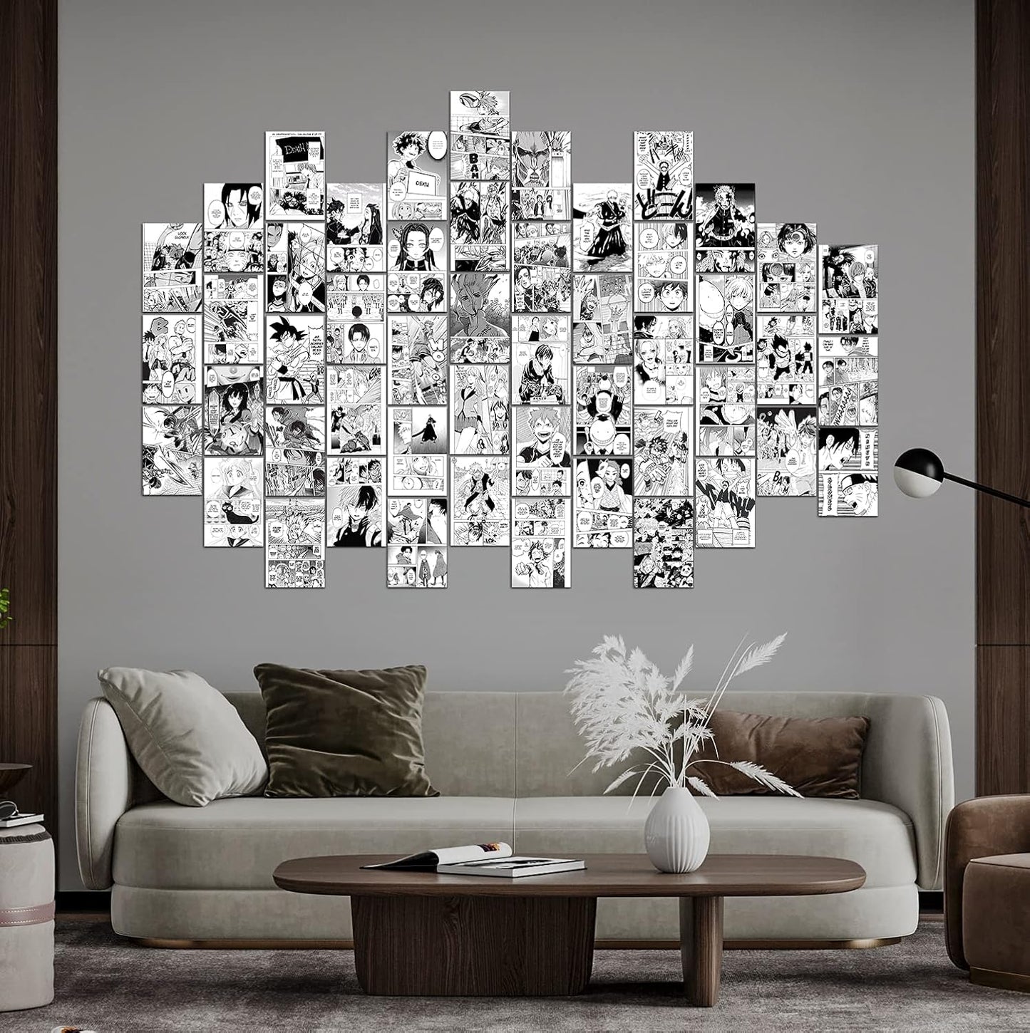 WOONKIT Anime Posters Pack - 50PCS 4X6 INCH MHA Anime Wall Collage Kit for Bedroom and Dorm Decor