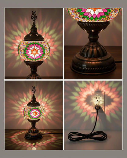 Ottoman Mosaics Turkish Mosaic Lamp Kit | DIY Art & Craft Project for Adults | Make Your Own Handmade Lamp (Green)