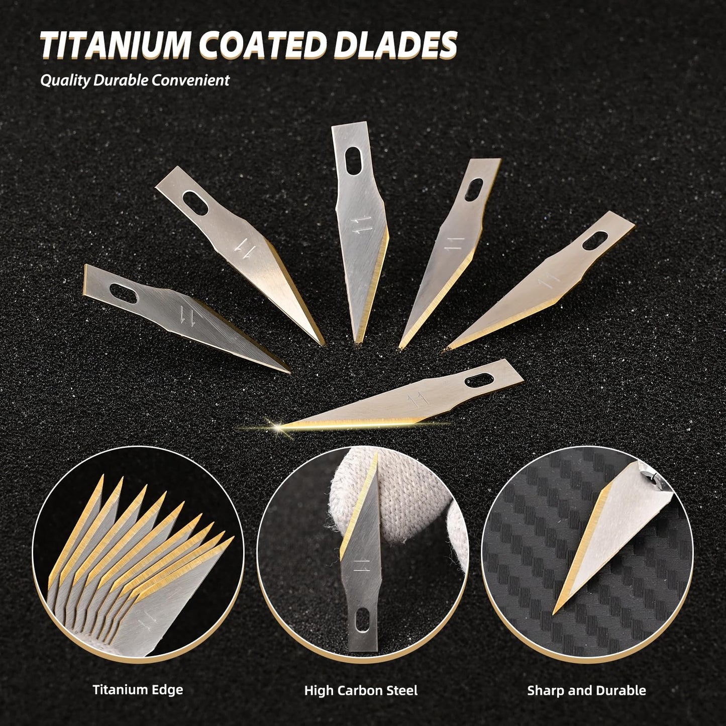 EHDIS Precision Exacto Knife Set with 20 Titanium Coated Blades – Razor Sharp Craft Utility Knife for Model Building, Vinyl Cutting & Detailed Art | Professional Hobby Knife Kit (Grey)