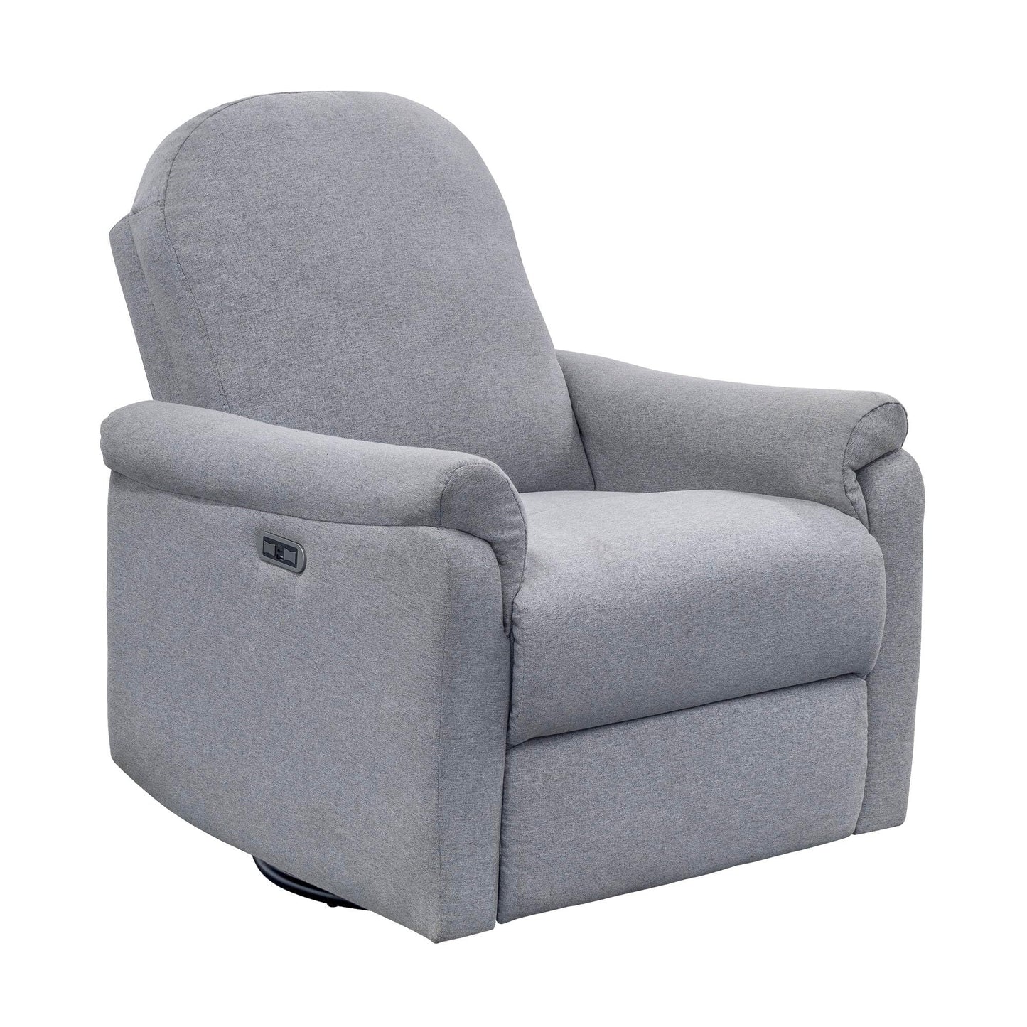 Madison Park Recliner & Rocking Chair: Glider Recliner Nursery Chair for Living Room & Bedroom, Swivel Rocker Recliner with a Rounded Back, Versatile 3-in-1 Accent Chair for Small Spaces, Light Grey