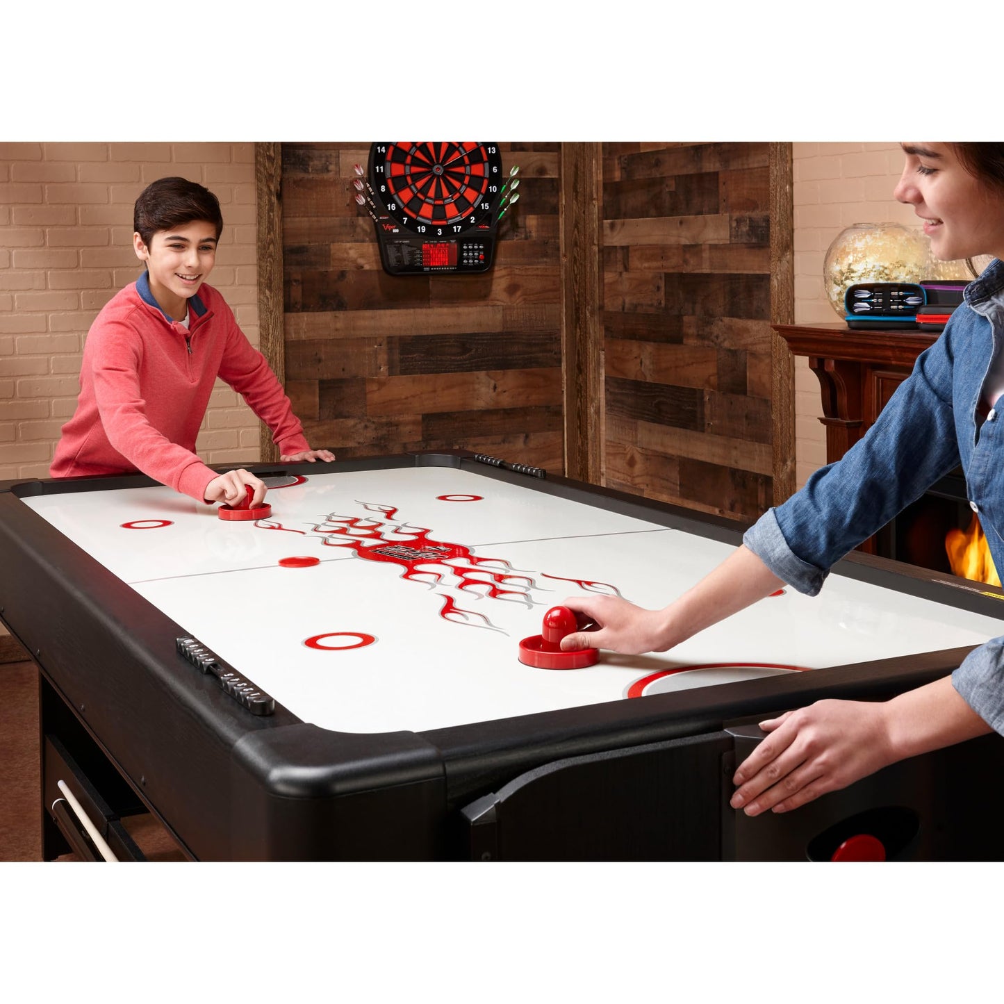 Fat Cat Original 3-in-1 7 Foot Pockey Multi Game Table, Air Hockey Table, Pool Table, and Table Tennis Combo with Accessories