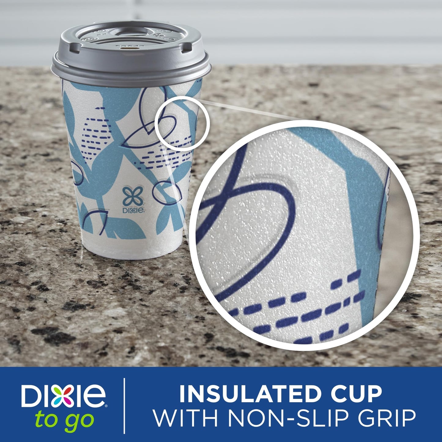 Dixie To Go Paper Coffee Cups With Lids, 12 oz, 156 Count (6 packs of 26 cups), Disposable Insulated Paper Cups for On-The-Go Hot or Cold Beverages