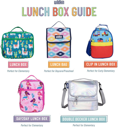 Wildkin Day2Day Kids Lunch Box, Insulated & Easy Access for School & Travel - Shark Attack