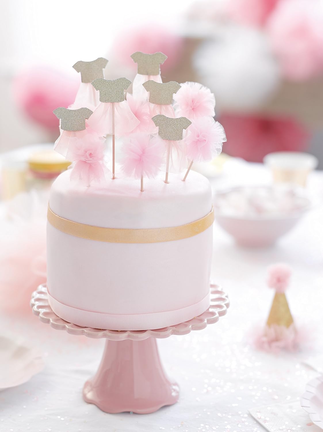 1st 180 cm 120 cm Talking Tables Pink And Gold Party Supplies | Pink Paper Table Cloth | Great For Baby Shower, Girls