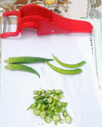 Plastic Vegetable slicer Vegetable Chopper Bhindi cuuting tool Multi slicer with peeler (Multi) Pack of 1
