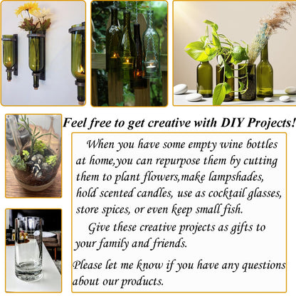Electric Bottle Cutter, DIY Machine for Cutting Wine, Beer, Liquor, Whiskey, Alcohol, Champagne, Materials Cutter Trim Saw - Rock, Stone, Glass Cutting, Trimming, Sawing Machine