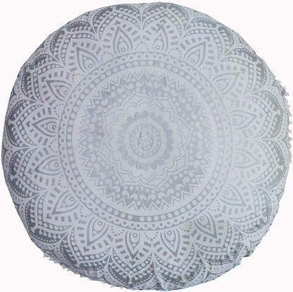 24" Large Round seat Floor Cushion Chair Ottoman Cover Pouf Pillow Meditation Floor Cushions for Adults Seating pouffe
