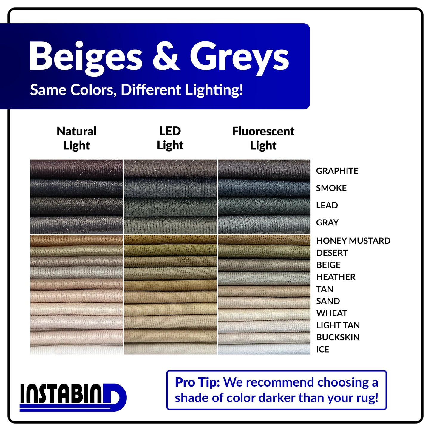 Instabind 54 ft Roll Premium Carpet Edge Binding – Regular Style Carpet Edge Trim - Do-It-Yourself Glue On Rug Edging - Durable & Easy Finishing for Rug Edges - USA Made Flooring Products, Beige