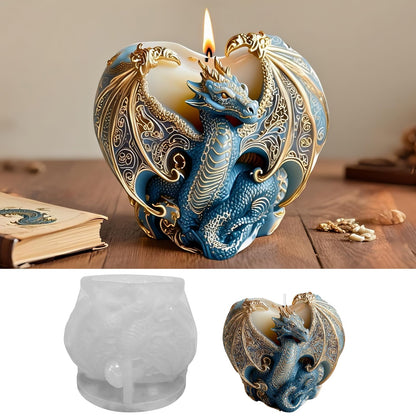 Dragon Candle Mold, 3D Animal Dinosaur Silicone Molds for Candle Making, Epoxy Resin Casting Molds for Handmade DIY Soap & Aromatherapy DIY Home Desk Decor