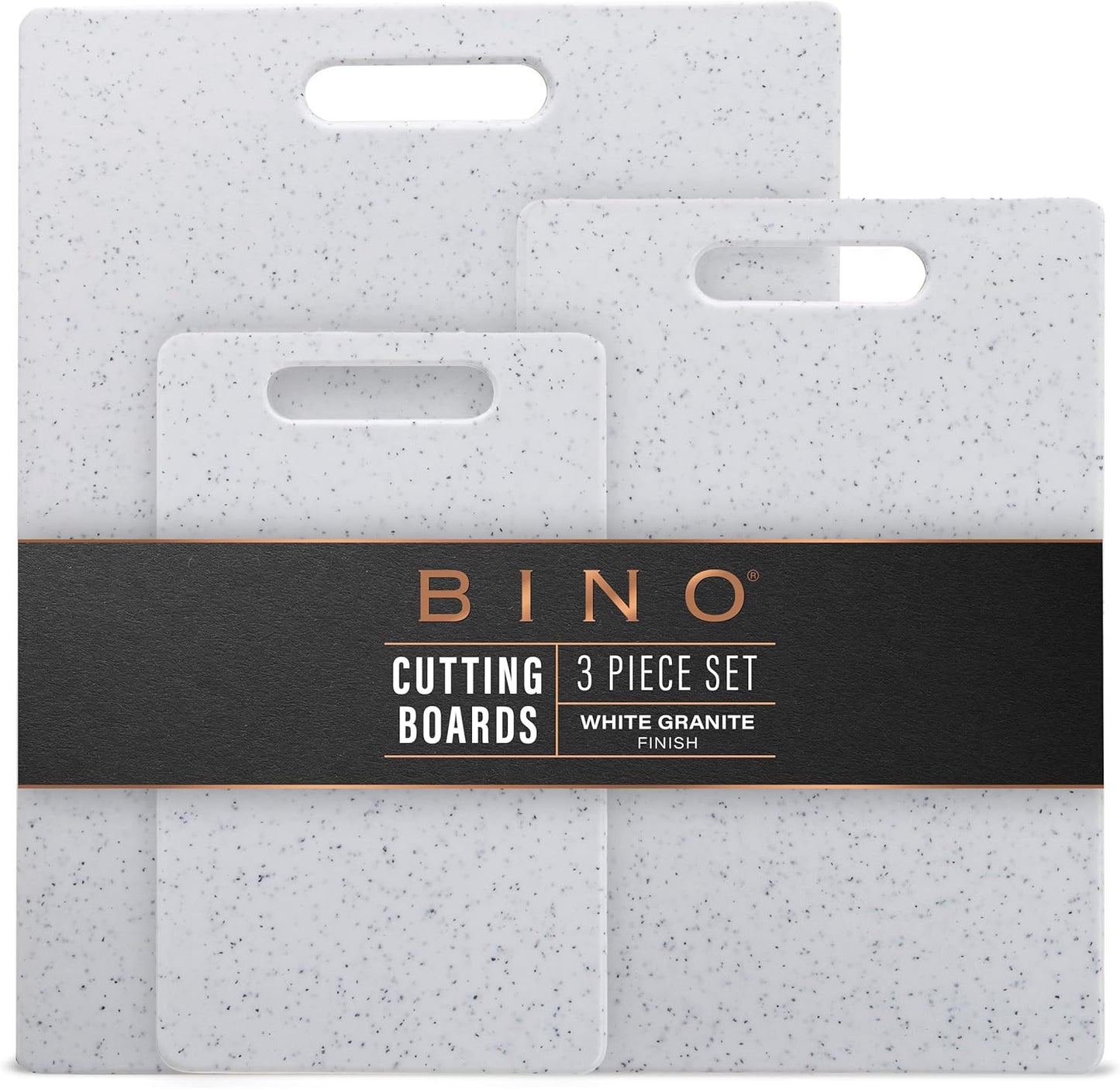 BINO Cutting Board - 3-Piece Chopping Boards, BPA-Free Plastic, Durable, Dishwasher Safe