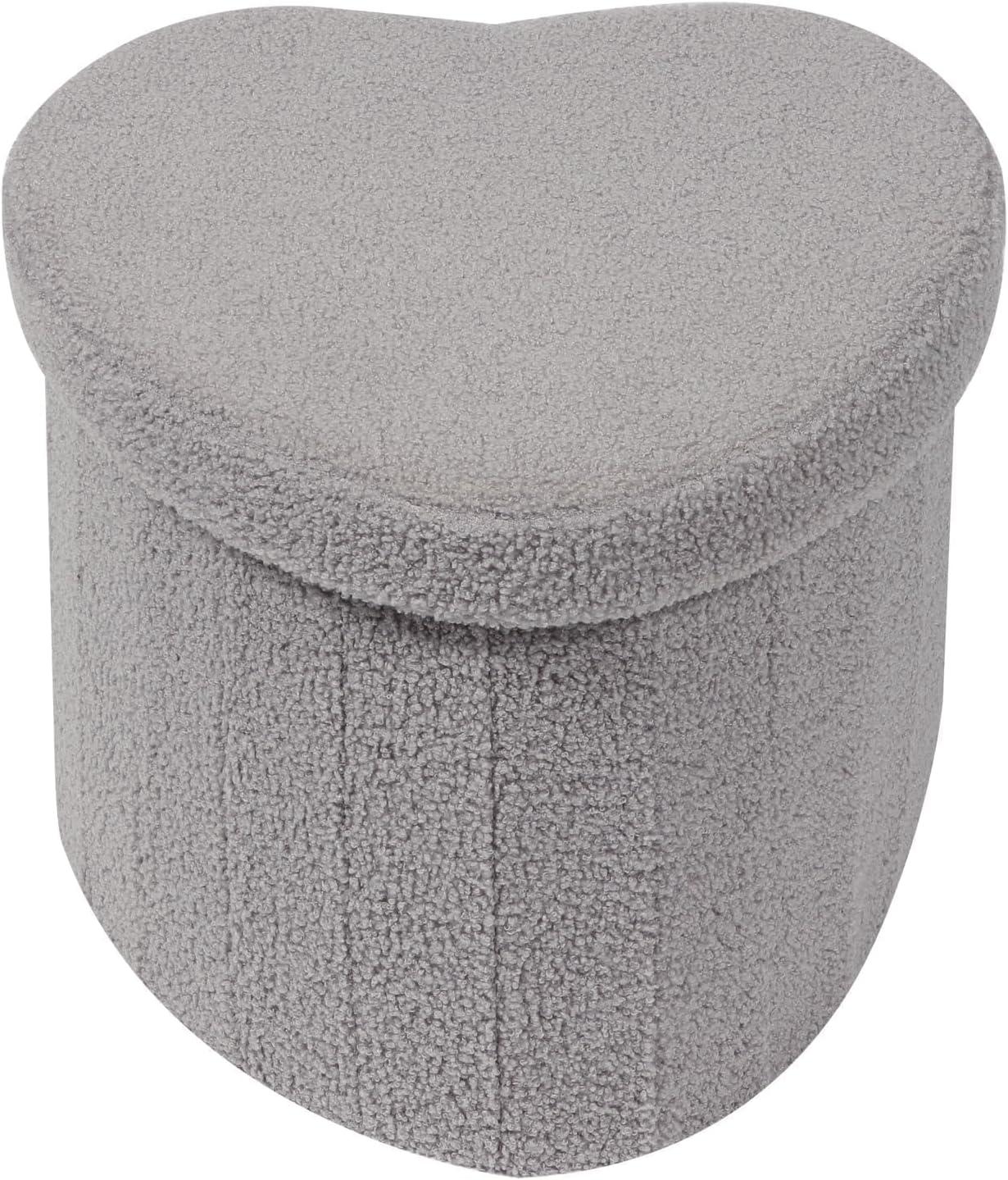 15"x15"x15" B FSOBEIIALEO Storage Ottoman Cube, Heart Shaped Ottomans with Storage Foot Stool Footrest for Lving Room