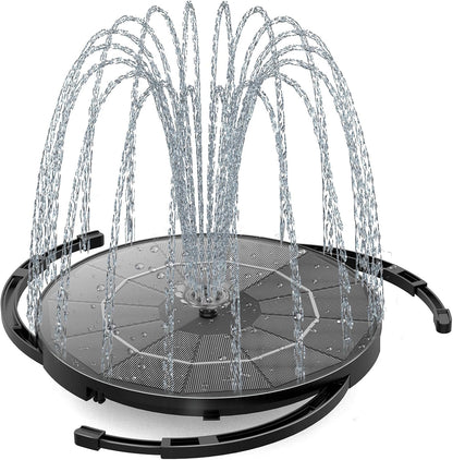 AISITIN Solar Fountain Pump - DIY Water Feature with 6 Nozzles & 3.9ft Cord | Perfect for Bird Baths & Gardens