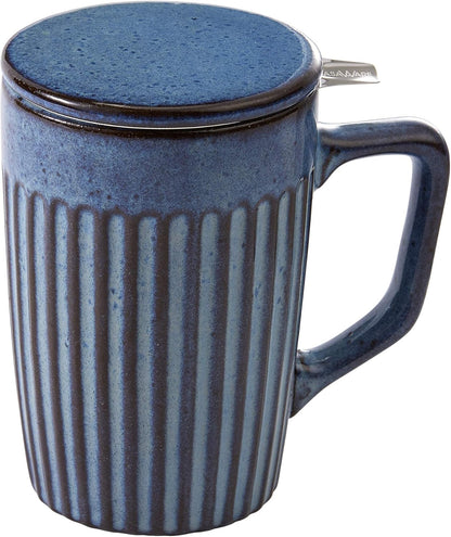 18-Ounce casaWare Shell Tilt & Drip Tea Infuser Mug (Ocean Blue)