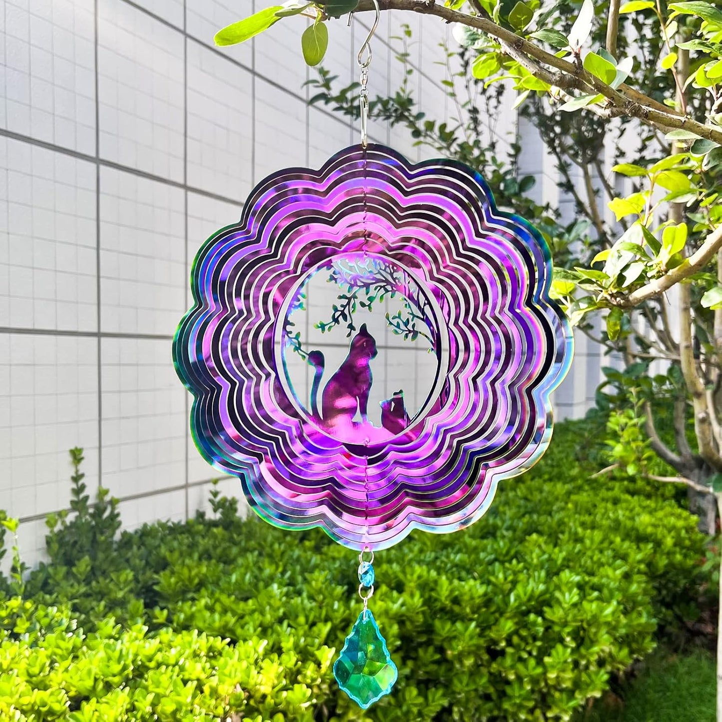 Wind Spinner, Hanging Wind Sculptures for Yard and Garden Decor, Outdoor Hanging Art Ornaments for Balcony Decor