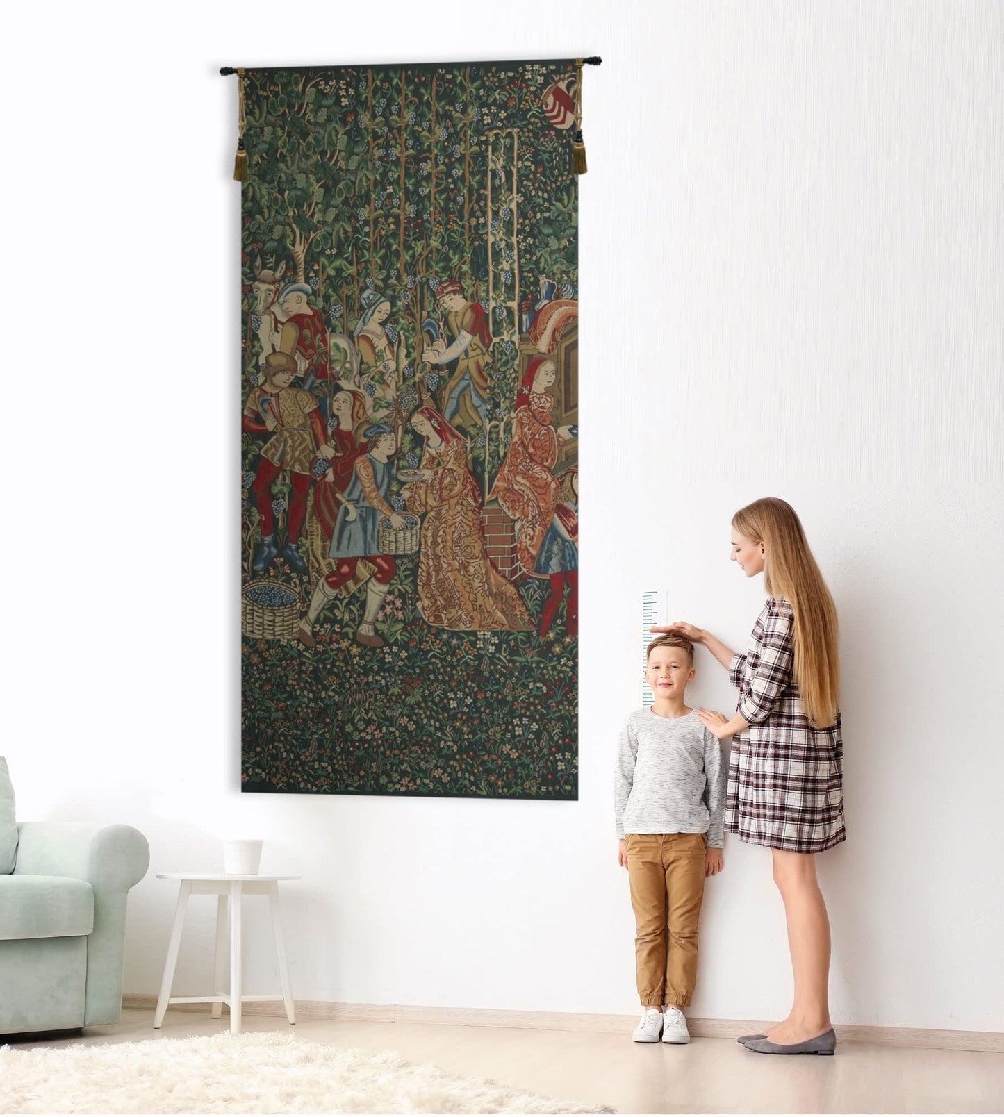 C Charlotte Home Furnishings Inc Wine Makers Belgian Tapestry Wall Hanging | Viscose Cotton and Polyester Blend Wall Art | 97 in. x 44 in | Home Decor Accents