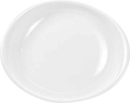 Carlisle FoodService Products Stadia Reusable Plastic Pasta Plate, Melamine, 9.5 Inches, White