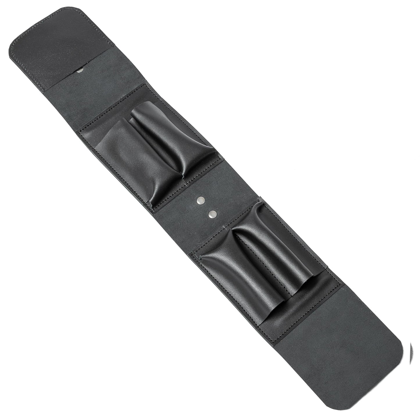 Leather Folding Knife Display Case Organizer for 4 Pocket Knives Case, Folding Knives Storage Holder, Knives Collection Pouch Bag VB4BL