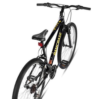HH HILAND 27 Inch Mountain Bike, Mens Womens MTB with 18 Speeds, High-Tensile Steel Frame, V Brake, Hardtail Bicycle for Adults Black
