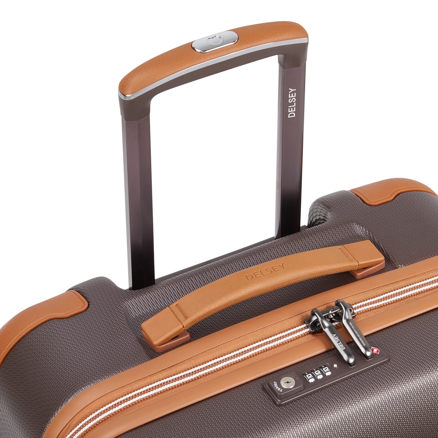 DELSEY PARIS Chatelet Air 2.0 - Hardside Checked Luggage 28 Inch Large - TSA Lock - 360° Spinner Wheels- Polycarbonate Travel Suitcase, Chocolate Brown