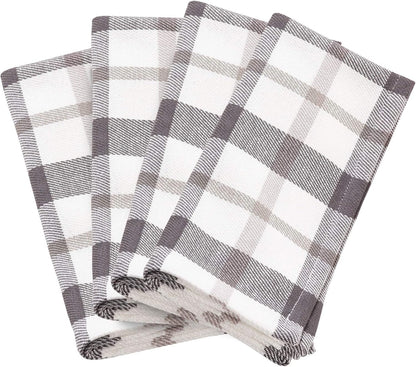 SARO LIFESTYLE Yuri Collection Cotton Napkin, Set of 4, 20", Grey