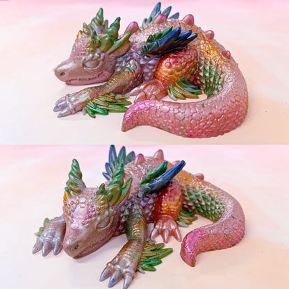 KAKIWYHHH Magical Rainbow Dragon 3D Epoxy Resin Silicone Mold for Fondant Sugar Craft, Cake Topper Decorating, Polymer Clay, Plaster