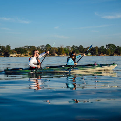Pelican Argo 136XP - Sit in Tandem Kayak - Iris - Patented Ram-X™ Material - Lightweight Stable - 13 ft