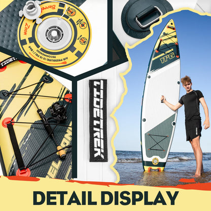 TIDETREK 11'6" Inflatable Stand Up Paddle Boards, Premium SUP Accessories, Non-Slip Comfort Deck for Youth & Adults (Royal Teal)